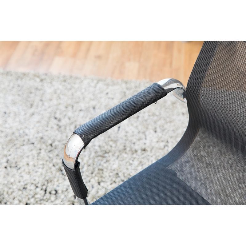 Bold Tones Mesh Swivel Office Chair with Adjustable Height and Casters, Black