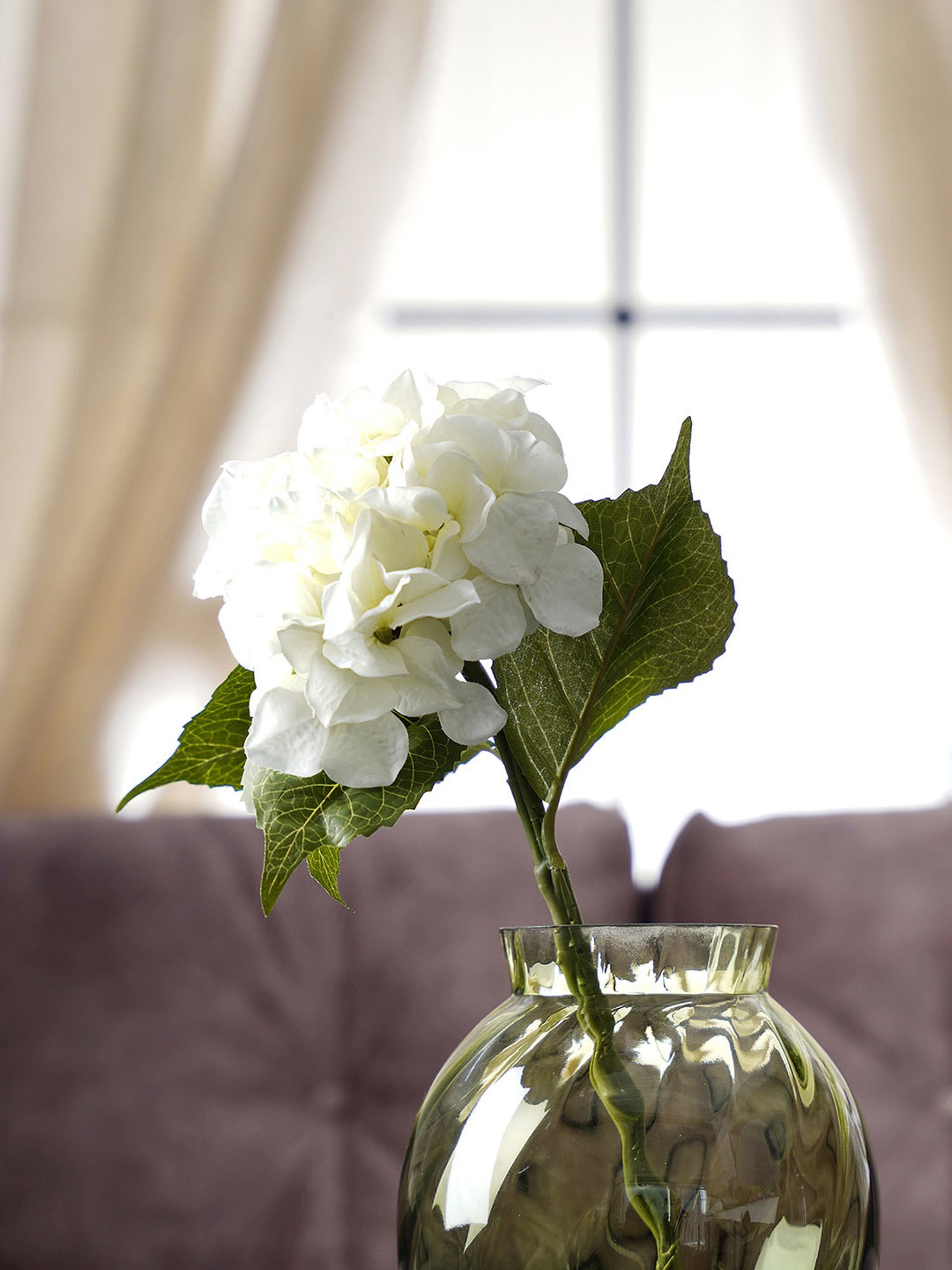 Pure Home and Living White Plastic Solid Flower Stems