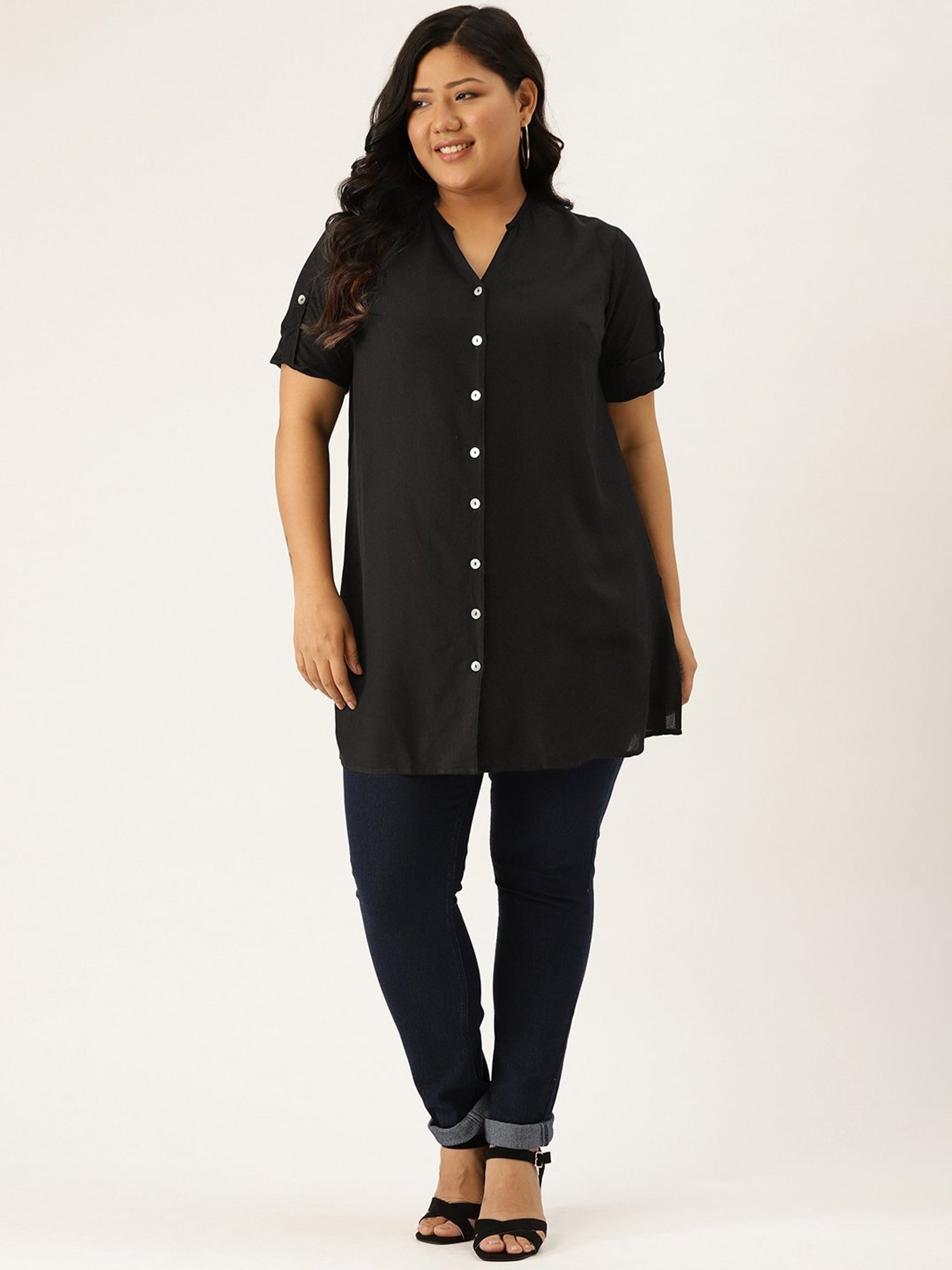theRebelinme Black Regular Fit Shirt