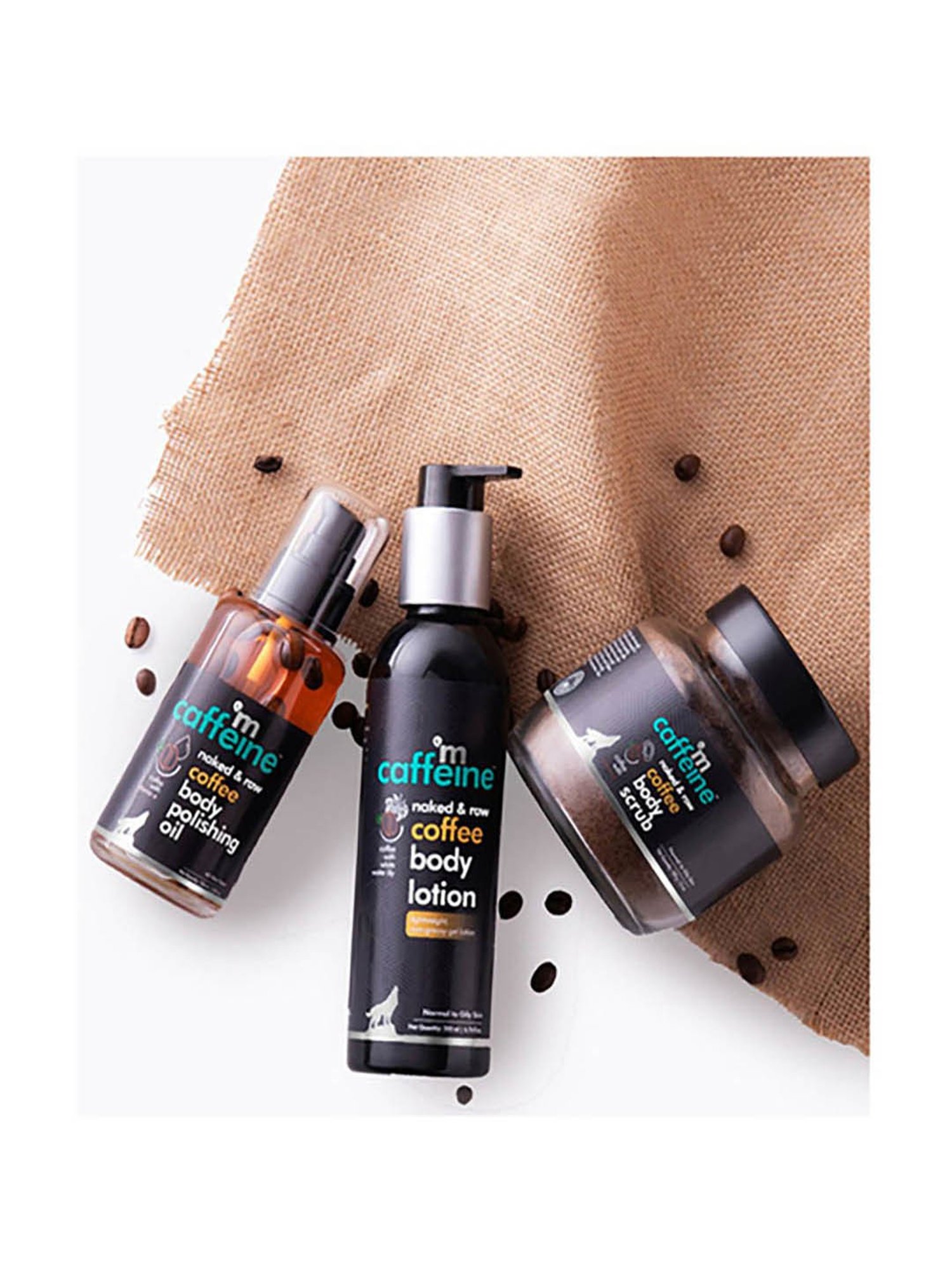 mCaffeine Coffee Face Moisturizer and Body Lotion for Complete Winter Care Combo