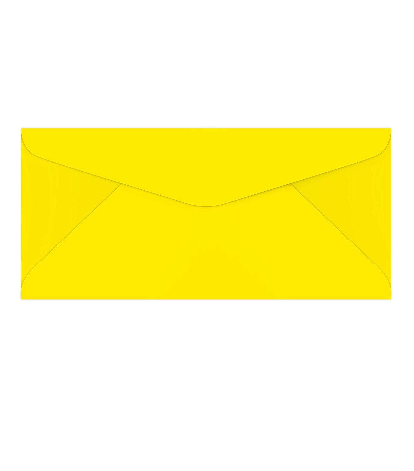 #10 Business Envelopes | 24lb (4 3/4 X 11 inches) | 50 Envelopes Per Pack | Bright Yellow