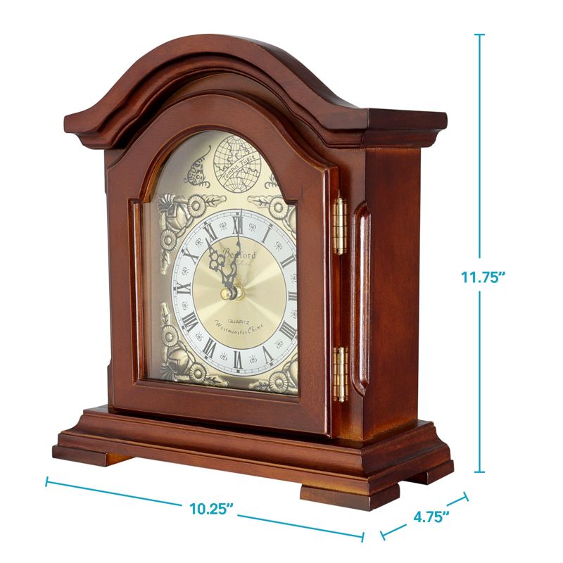 Clock Collection Redwood Mantel clock with Chime