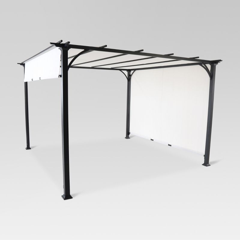 10' x 10' Adjustable Shade Pergola - Black/Gray - Threshold™