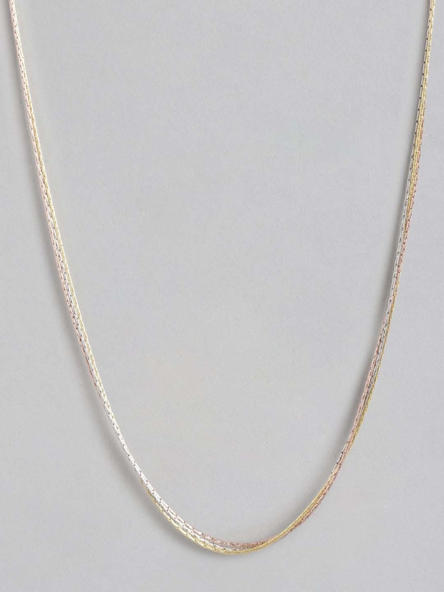 Zavya 925 Silver Versatile Triad Adjustable Triple Tone Chain for Women