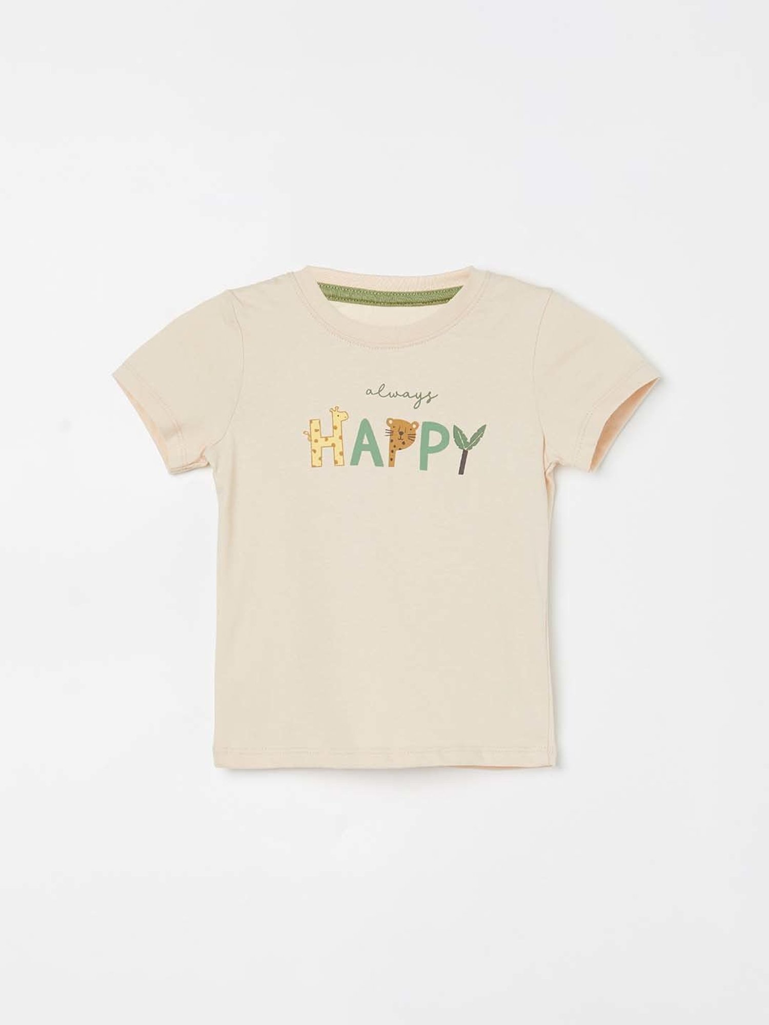 Ed-a-Mamma Baby Green Printed T-Shirt