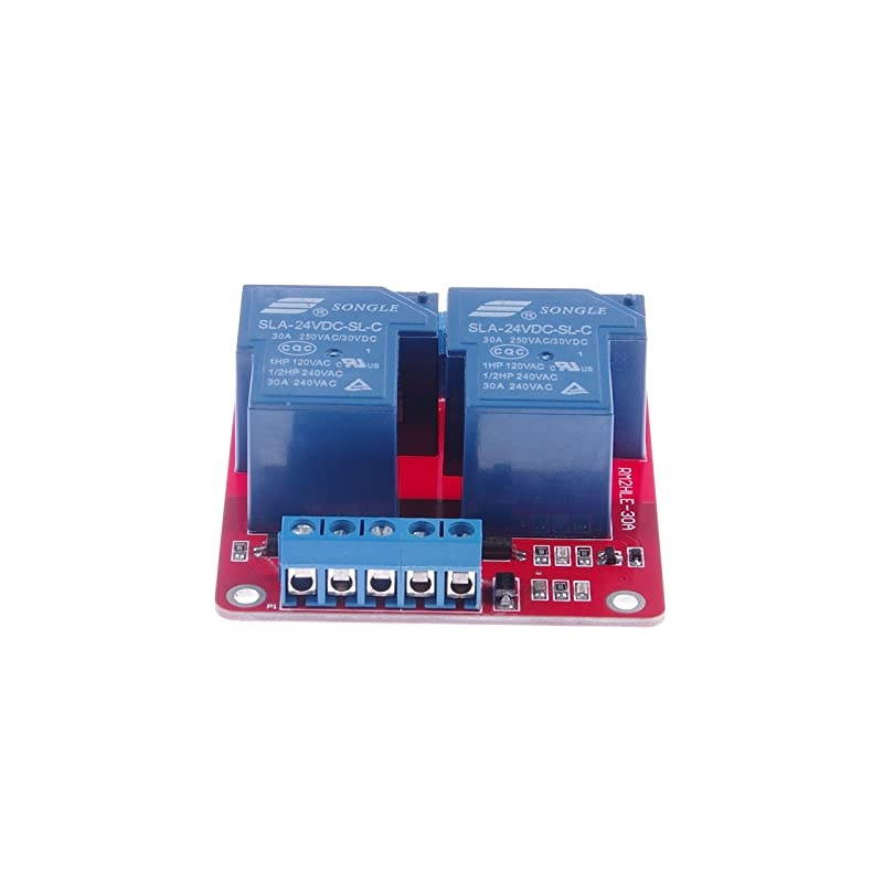 DC 24V 8-Channel 10A Relay Control Module Bi-Directional Isolated Control Module High Low Level Trigger (DC 24V, 10A 8-Channel)