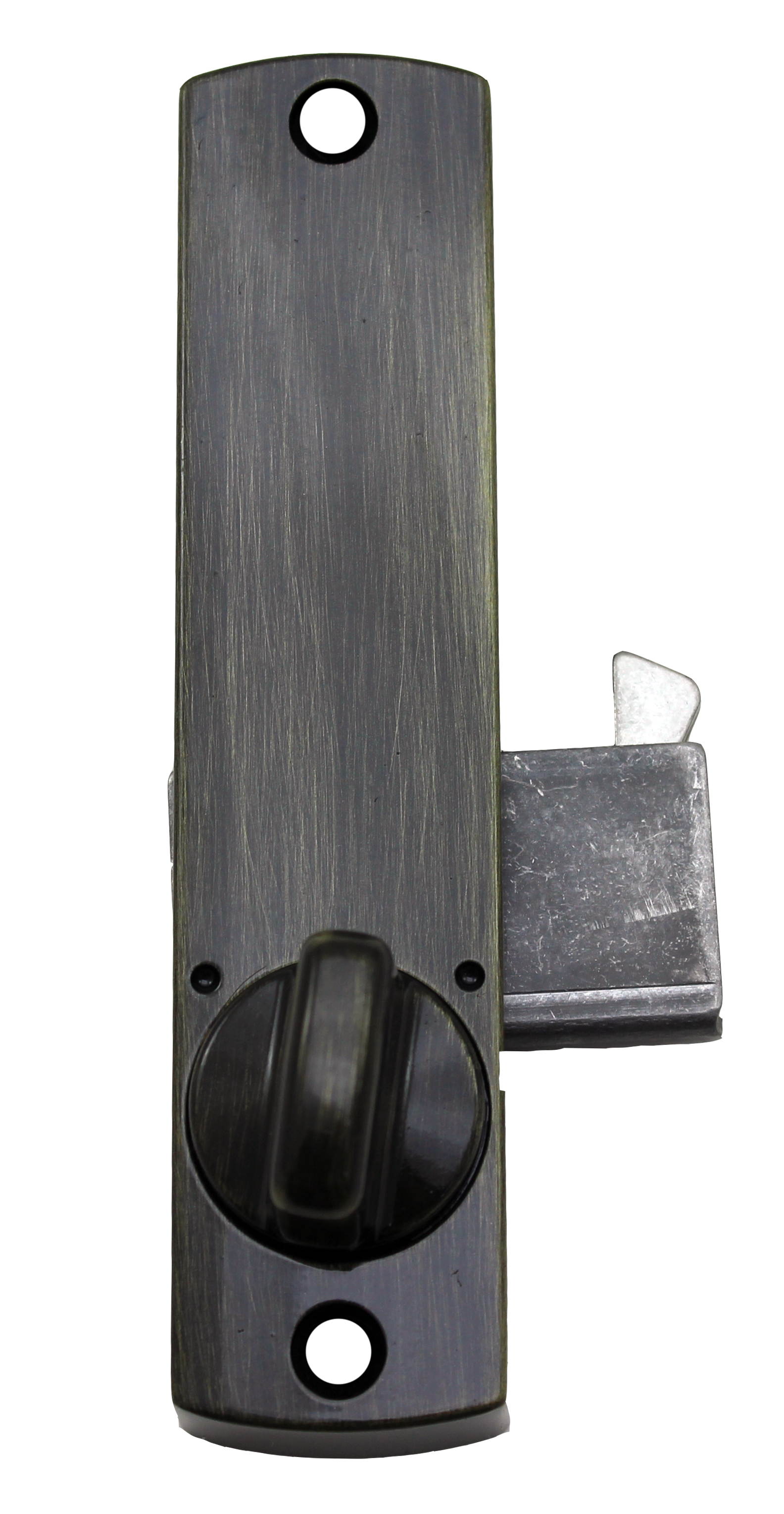 LockeyUSA C150 Mechanical,  Keyless Entry, Digital Door Lock, Surface Mount Hook Bolt Lock for Sliding Door, Antique Brass