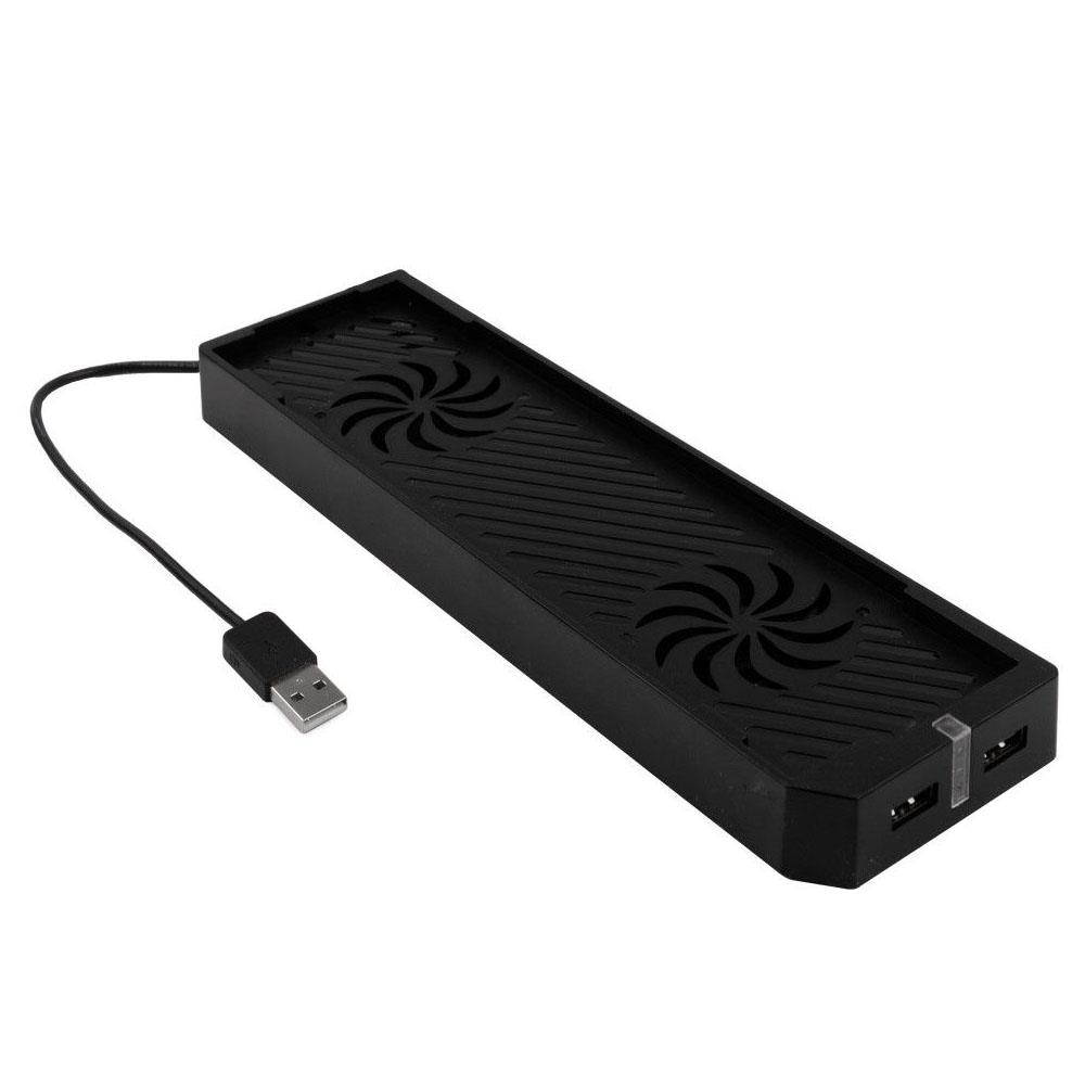 OSTENT Dual Cooling Fan Cooler Stand Twin USB Hub for Xbox One X Console