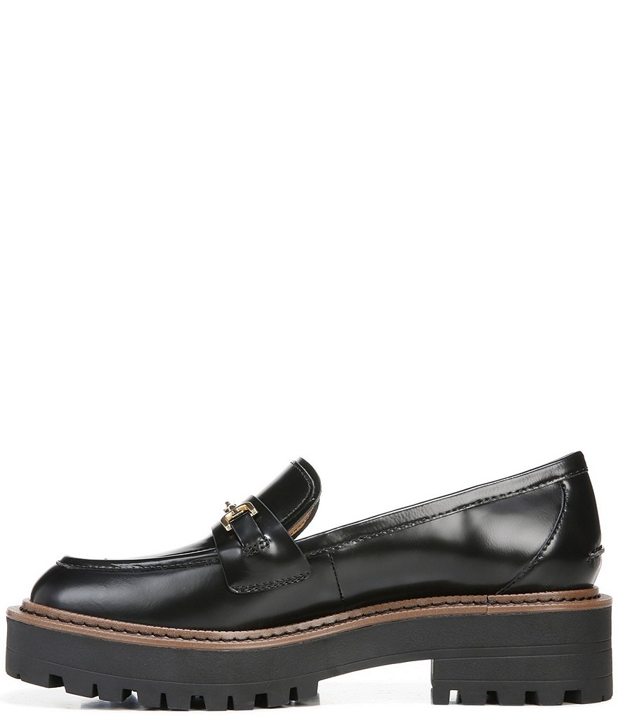 Sam Edelman Laurs Leather Bit Buckle Lug Sole Loafers