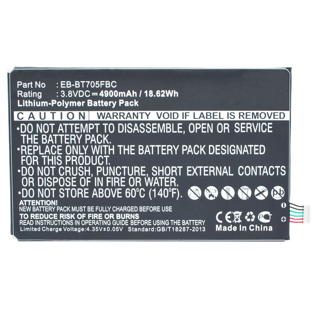 4900mAh EB-BT705FBU, EB-BT705FBC, EB-BT705FBE Battery Replacement for Samsung Galaxy Tab S 8.4&rdquo; SM-T700, SM-T701, SM-T705, SM-T707 Tablets with Installation Tools