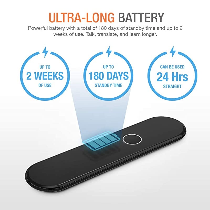 Cheetah  Smart Instant Language Translator Device UV Black Portable Foreign Language RealTime 2Way Translations Support 42 LanguagesVoice Operated