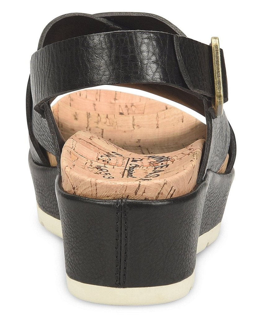 Kork-Ease Chloe Leather Slingback Wedge Sandals