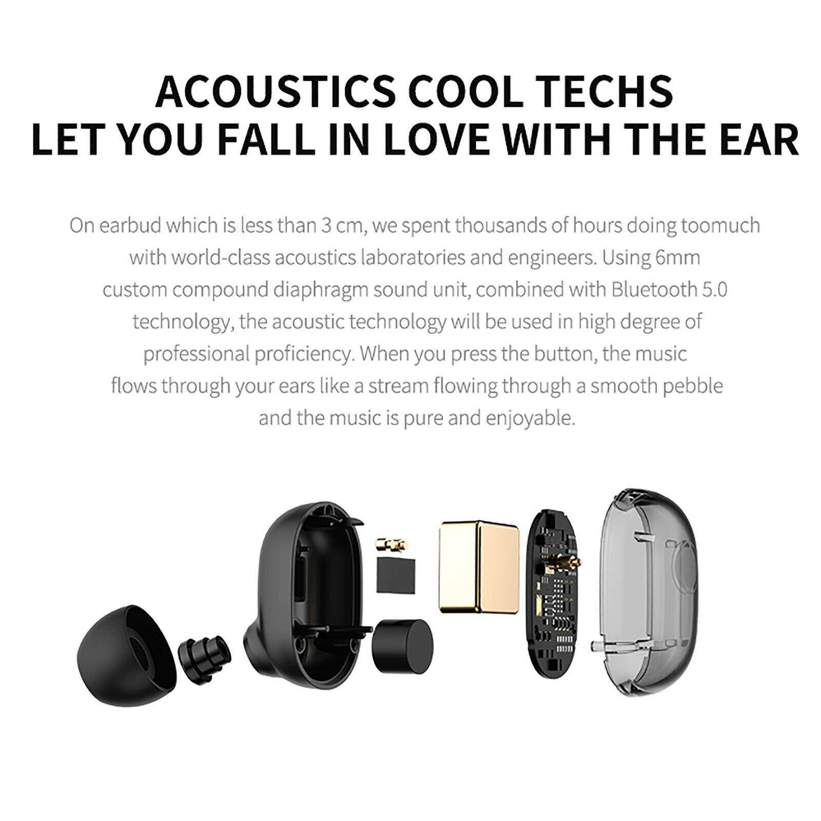 Bluetooth 5.0 Headset Wireless TWS Earphones Mini Earbuds Stereo Headphones