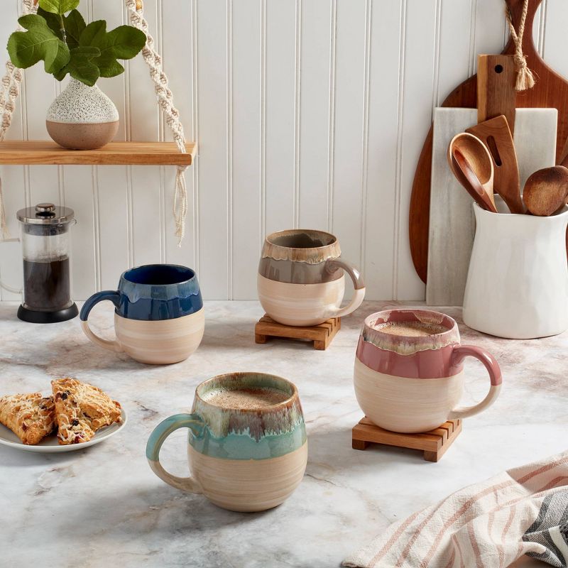 26oz 4pk Stoneware Tuscon Mugs - Tabletops Gallery