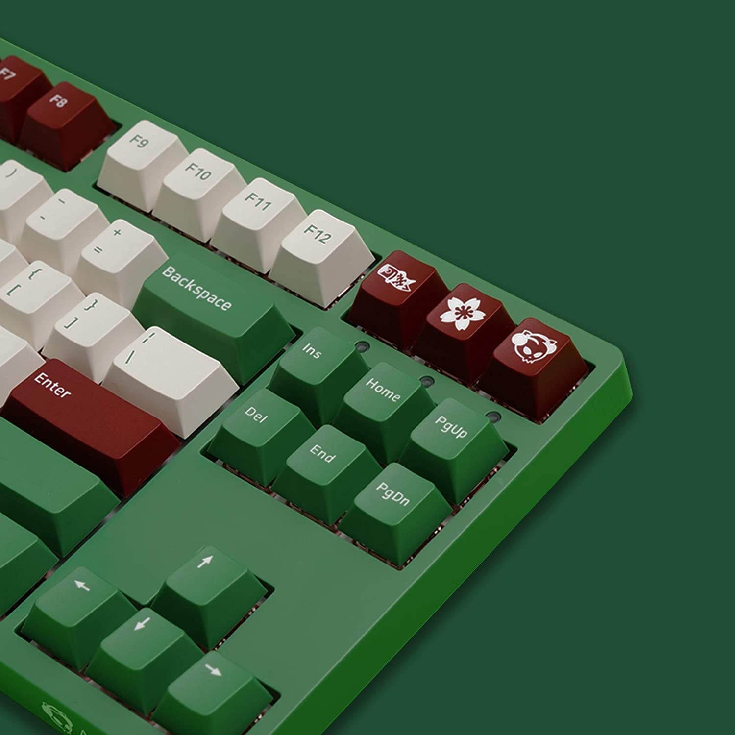 Akko 87-Key TKL Wired Mechanical Gaming Keyboard, Matcha Red Bean Themed Programmable Keyboard, PBT Doubleshot Keycaps and Anti-Ghosting (Gateron Orange Tactile Switch)