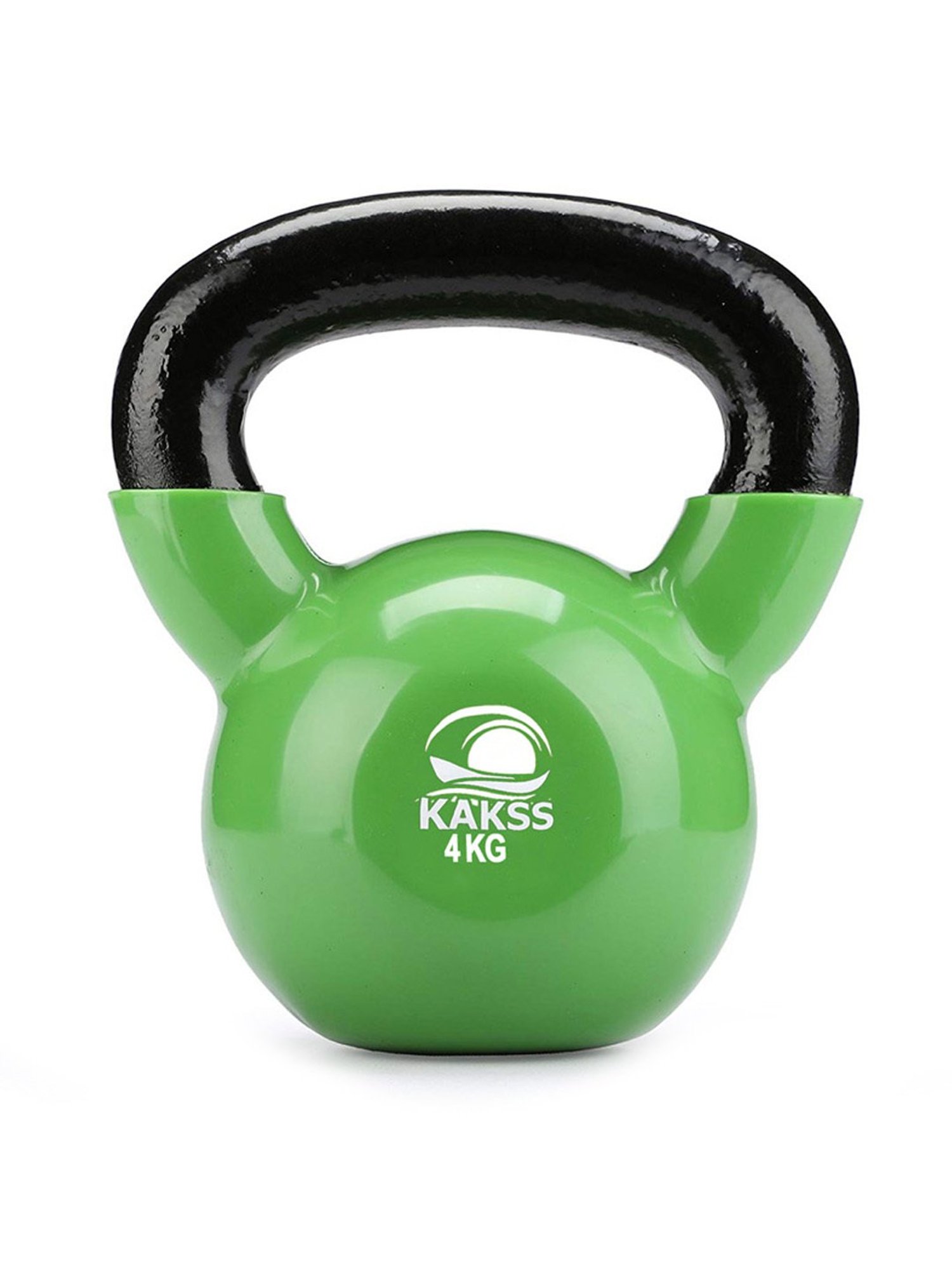KAKSS Vinyl Half Coating Kettlebells (Green) Size - 4KG