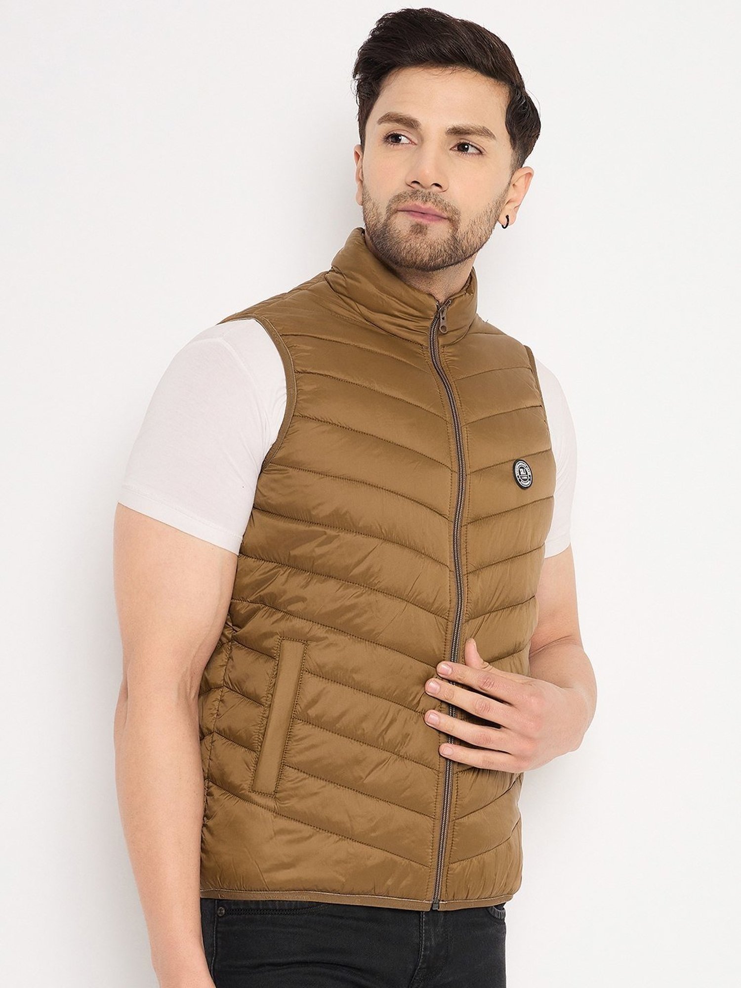 Duke Lightkhaki Slim Fit Quilted Quilted Jacket