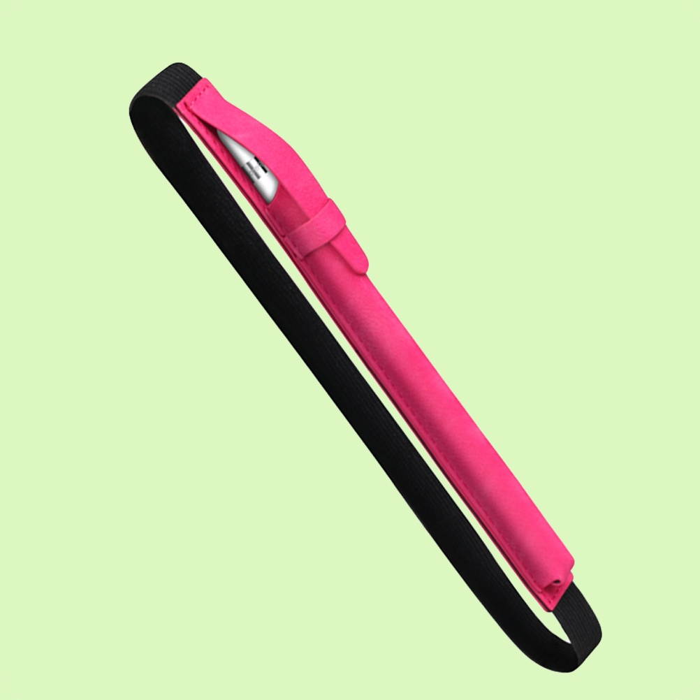 Pencil Case Holder for Apple Pencil PU Leather Elastic Pencil Pocket Sleeve Pouch Accessories for Apple iPad Pro 9.7 iPad Pro 10.5 iPad Pro 12.9 (Black)