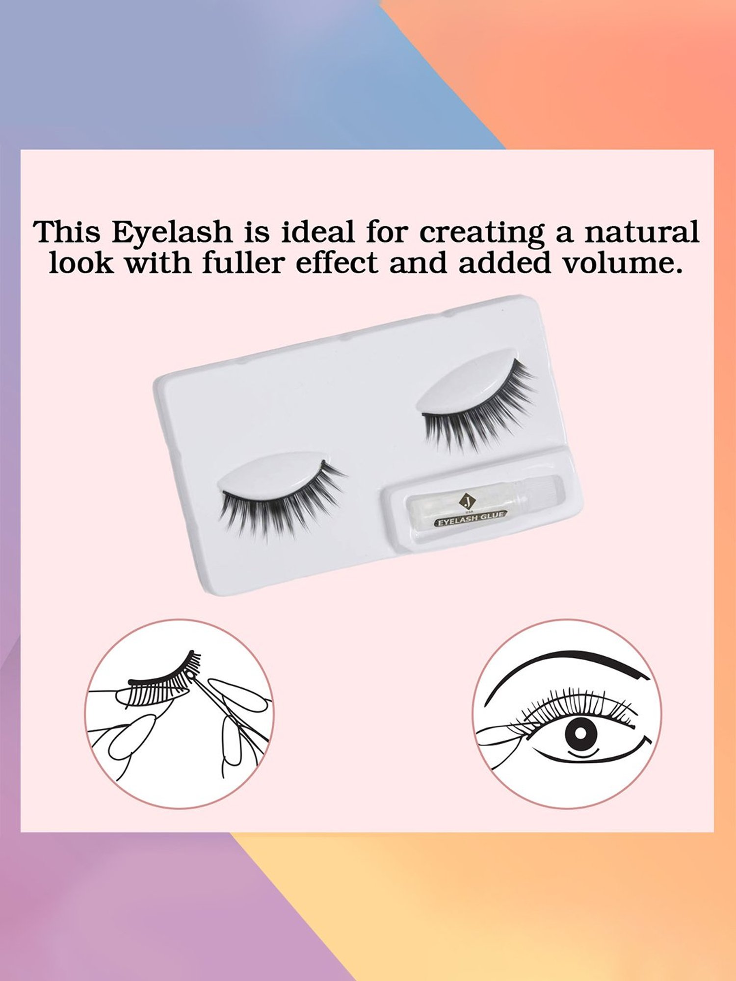 Jaquline USA False Eyelash Jazz with Glue - Party