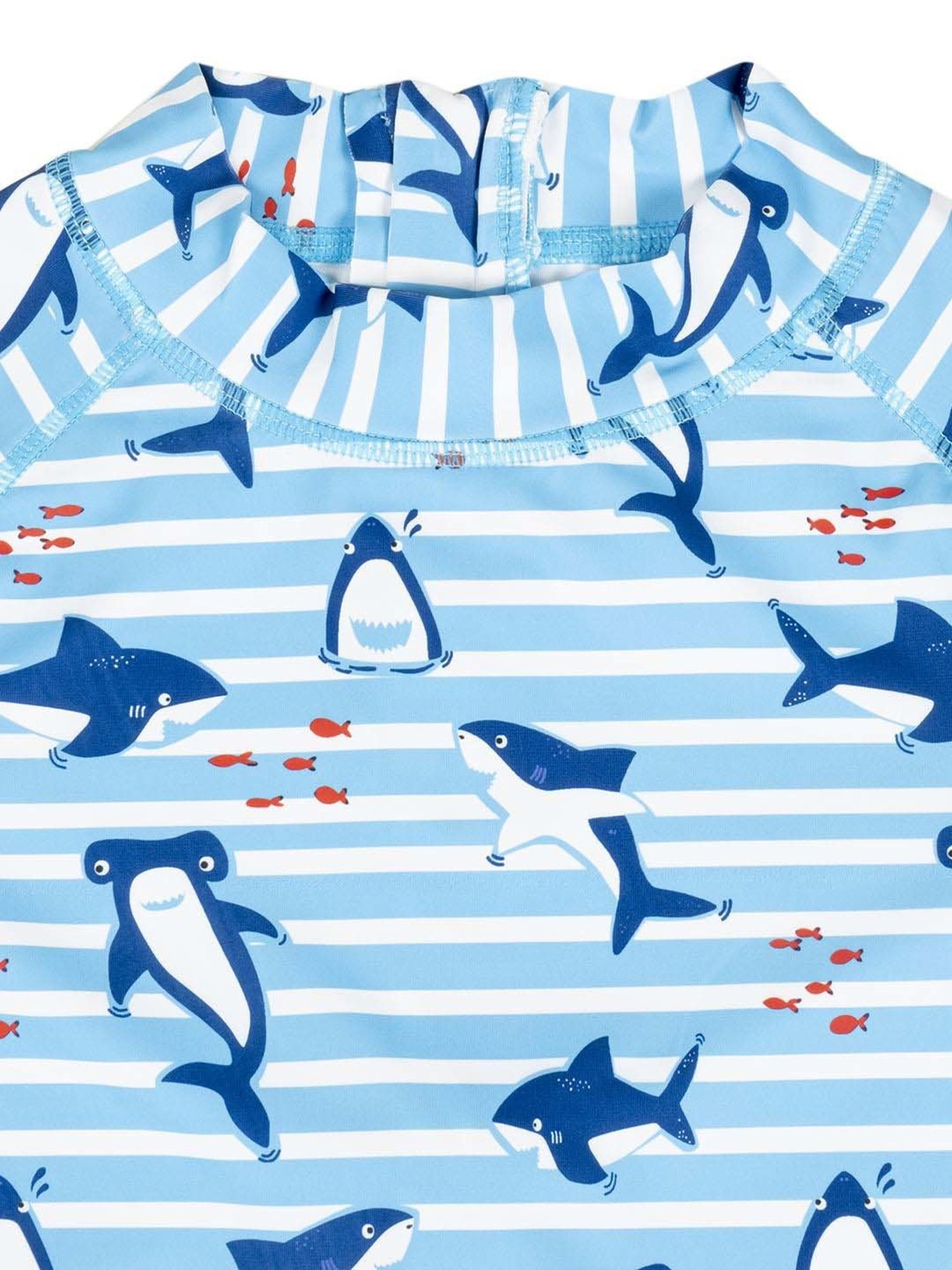 Baby Moo Kids Blue Printed Swimming Costume