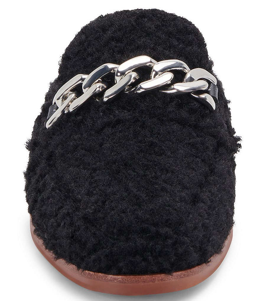 Dolce Vita Pela Faux Shearling Chain Detail Mules