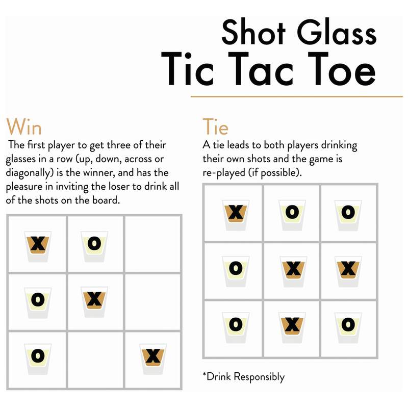 Maxam Shot Glass Tic-Tac-Toe Game