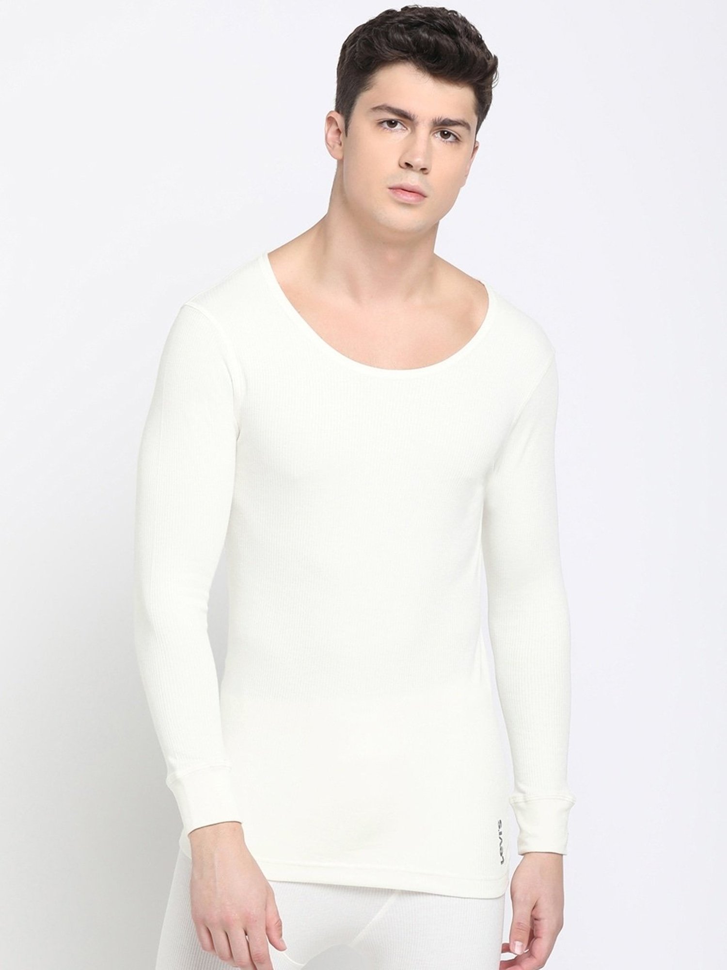 Levi's Ivory Cotton Slim Fit Thermal Top
