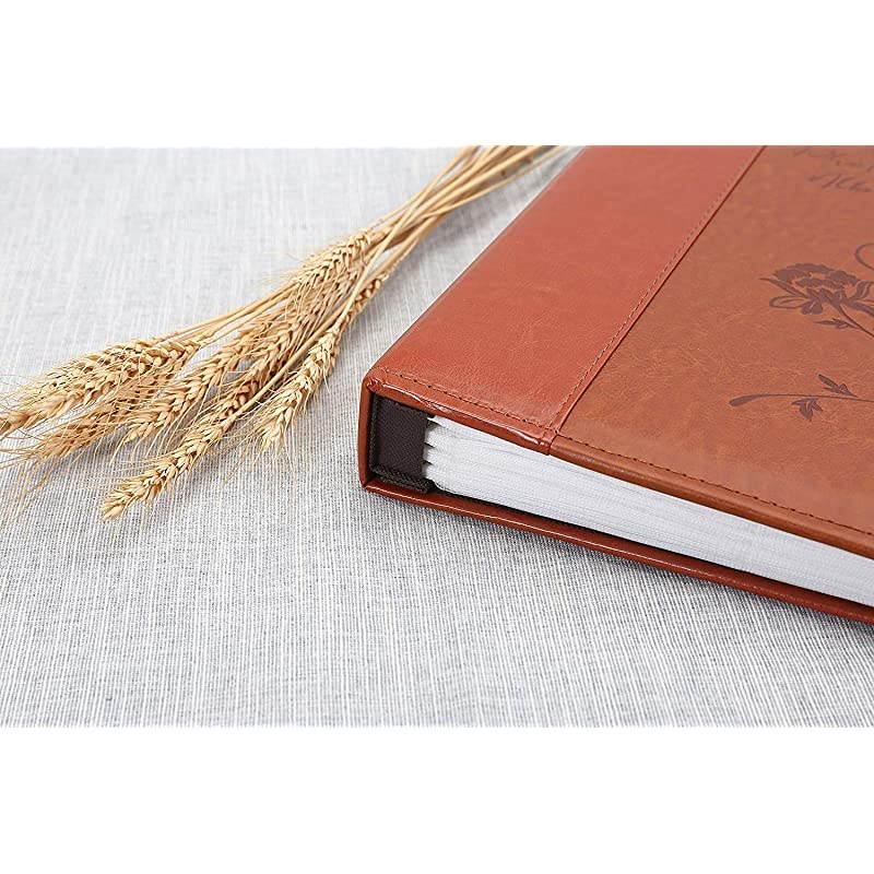Photo Album 4x6 1000 Photos, Large Capacity Wedding Family Leather Cover Picture Albums Holds Horizontal and Vertical 4x6 Photos with Black Pages(Brown)