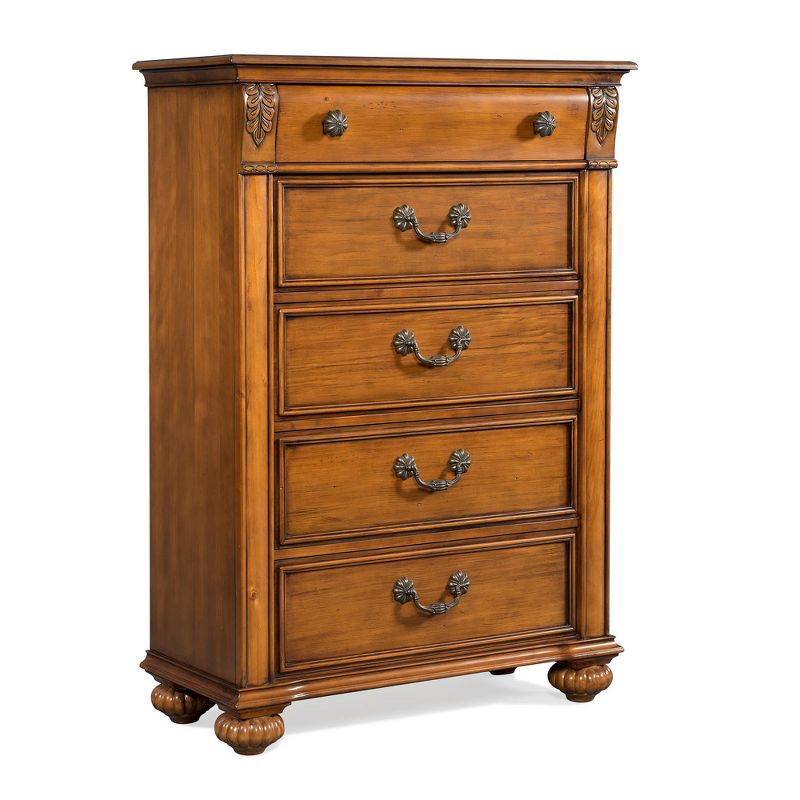 5pc King Barrow Poster Bedroom Set Oak - Picket House Furnishings