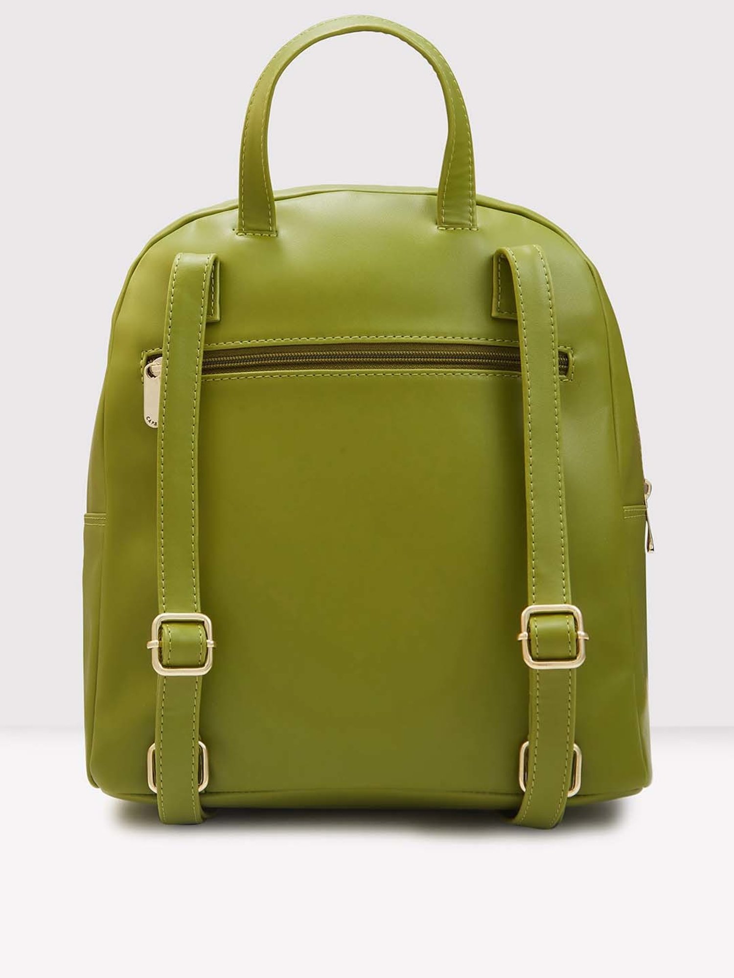 Caprese ZETA Green Faux Leather Large Backpack