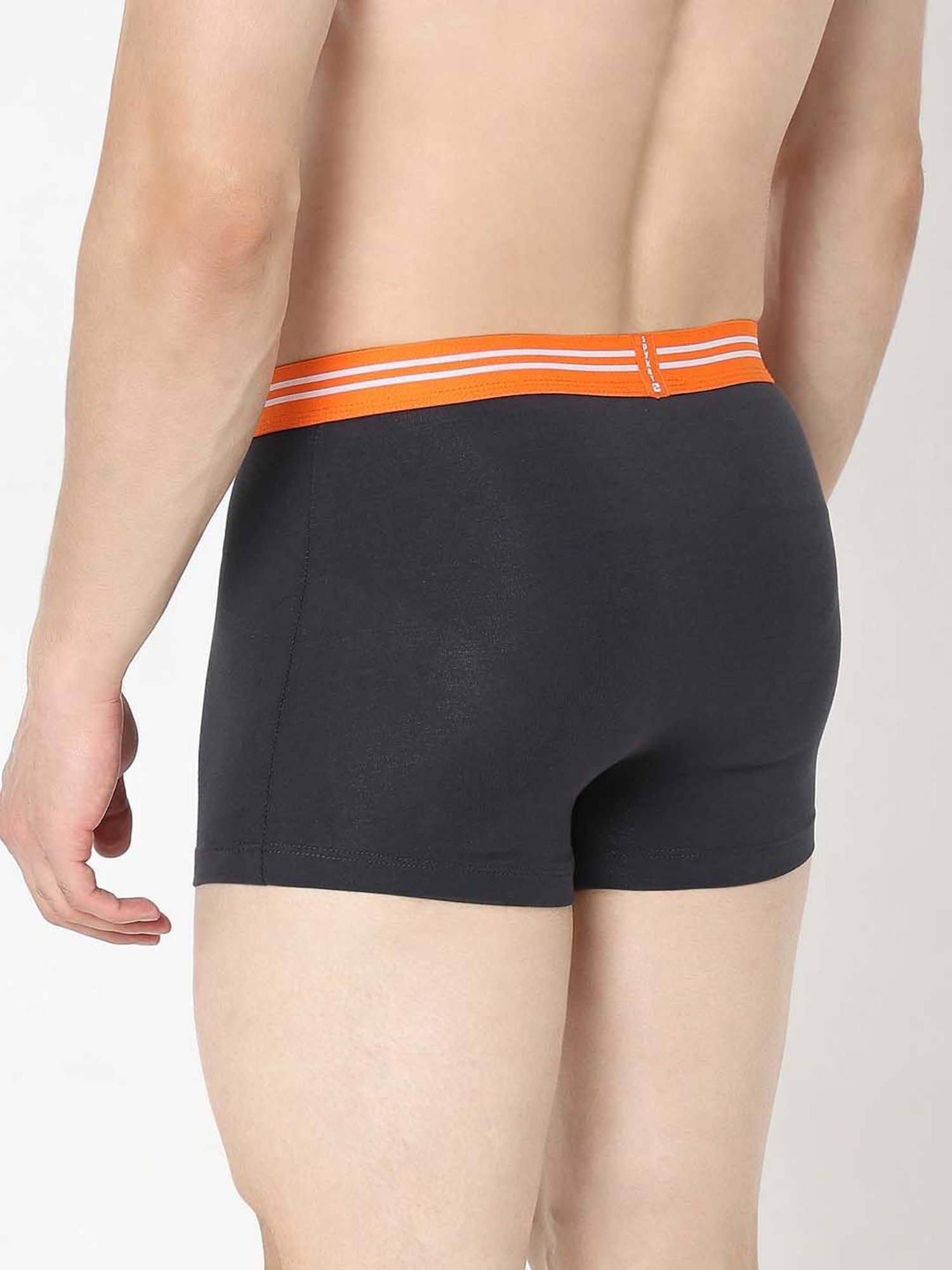 UnderJeans by Spykar Dark Grey Regular Fit Trunks