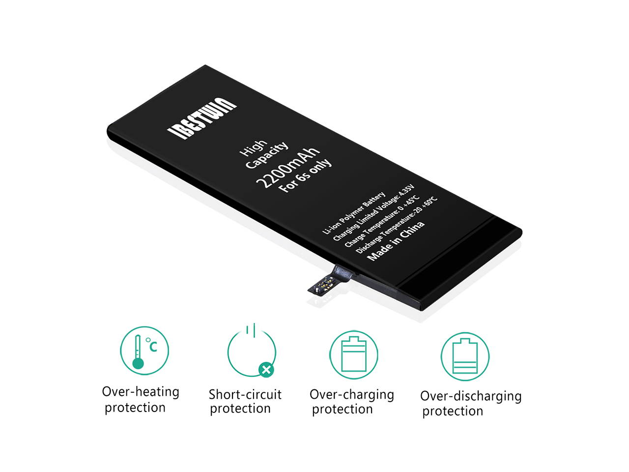 IBESTWIN 2200mAh Upgrade Replacement Battery for iPhone 6s with Tool kit Adhesive and Instruction, High Capacity Battery 0 Cycle-3 Years Warranty