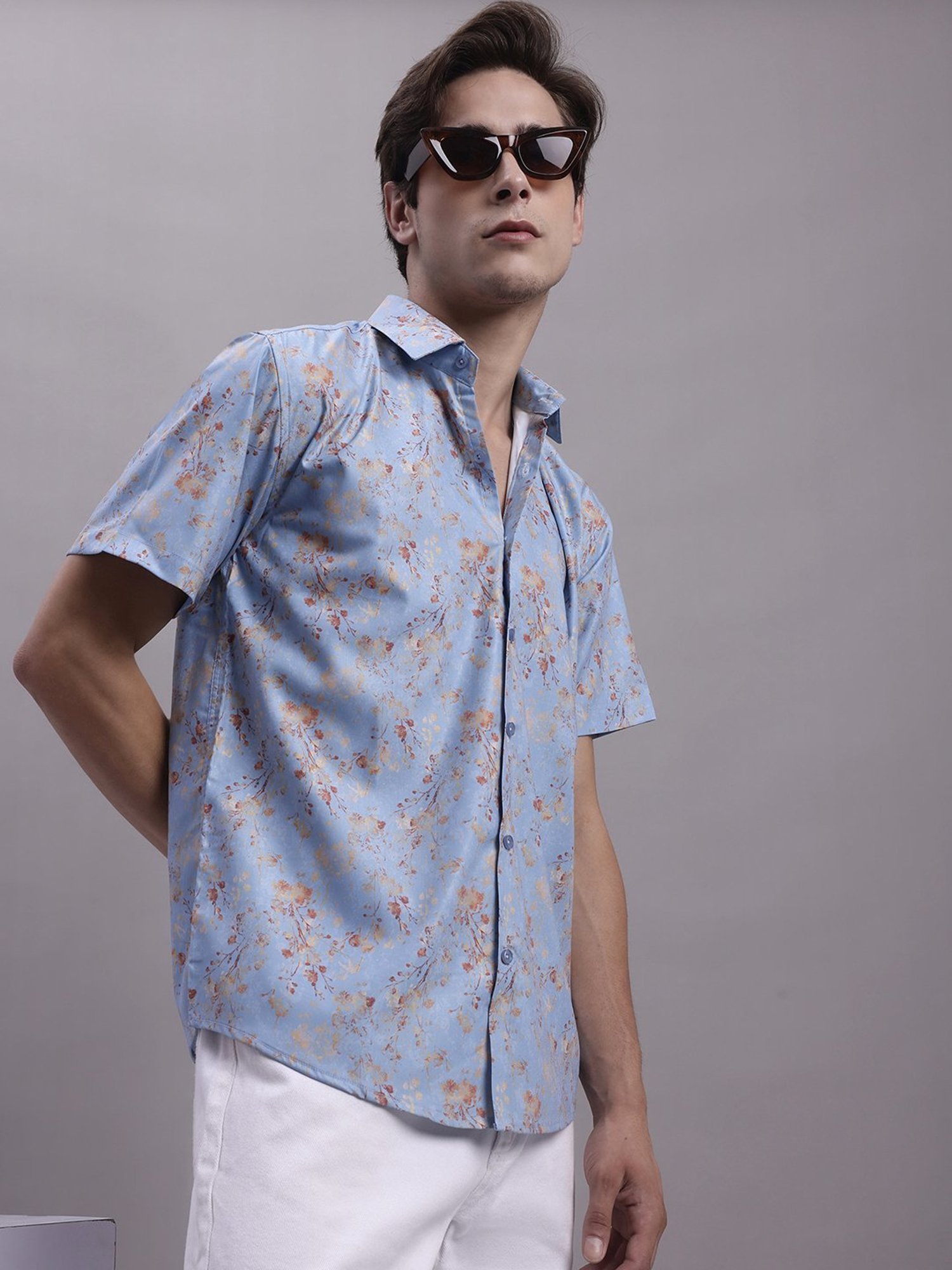 Jainish Sky Regular Fit Printed Shirt