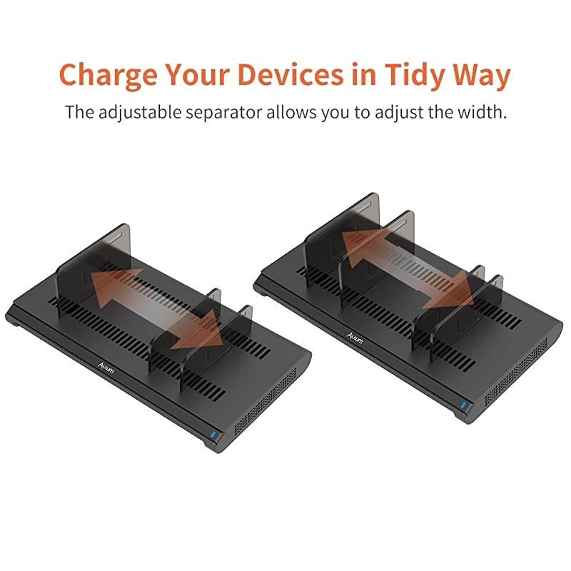 USB Charging Station Fast 120W 10 Port Phone Docking Station Organizer with Smart IC 2 Quick Charge 30 Type C Desktop Charger Dock for Multi Devices iPhone Samsung Galaxy XiaoMi iPad