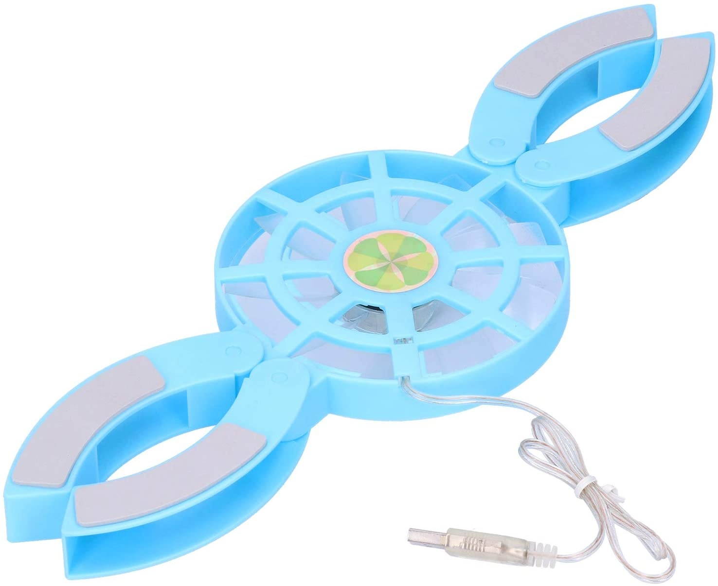 DR\u2011S04 Folding Computer Laptop Cooler/Cooling Pad/Luminous USB Cooling Base/USB Power Interface,Suitable for PC (Blue)