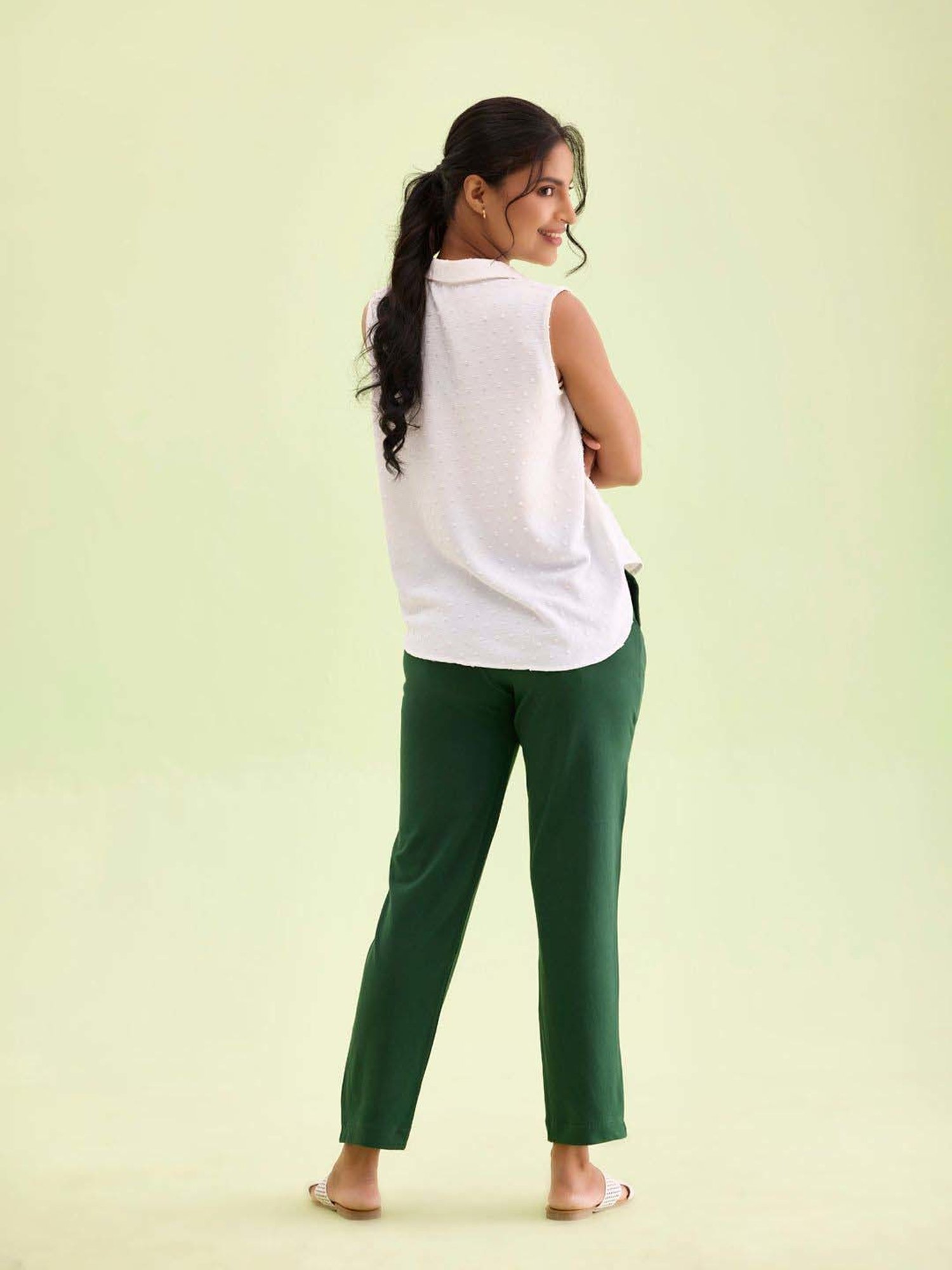 Go Colors! Golf Green Plain Pants