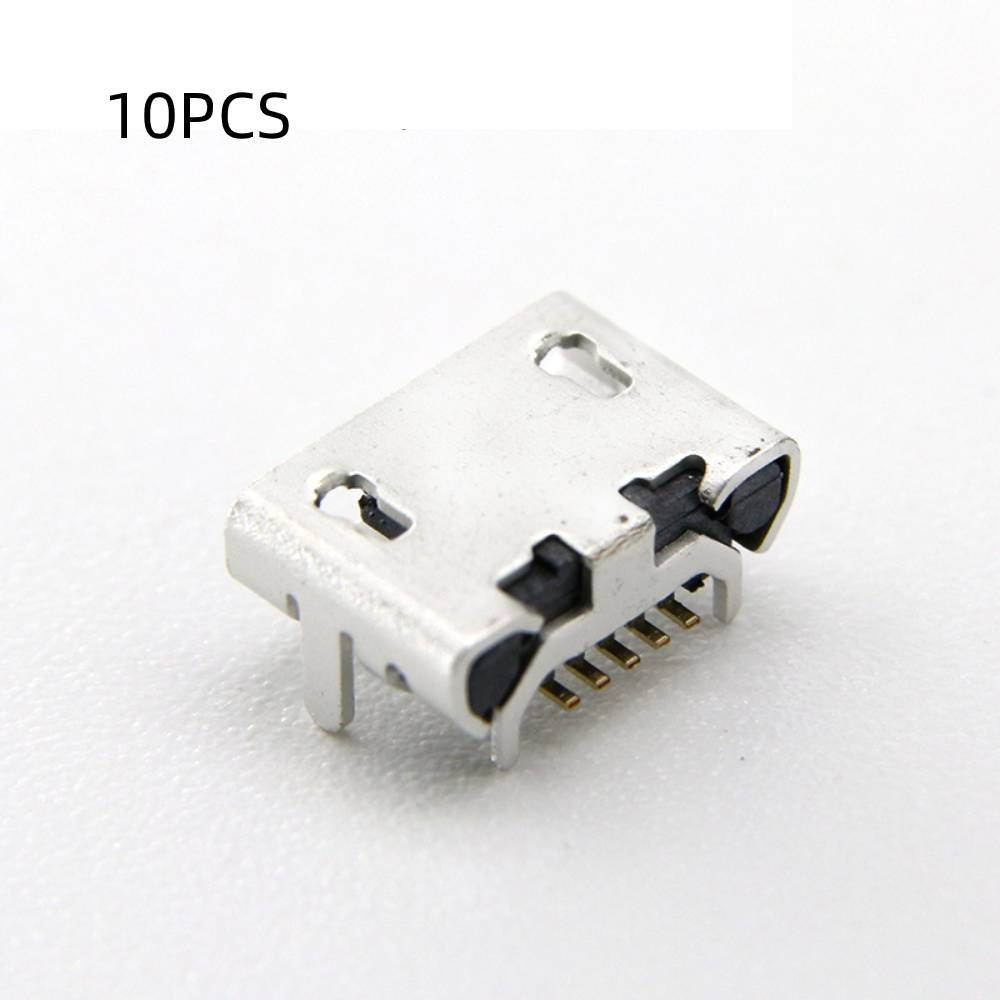 10PCS MICRO 4Pin Horn Type Plug-in Mike Female Socket 5p Android Charging Socket-crimping
