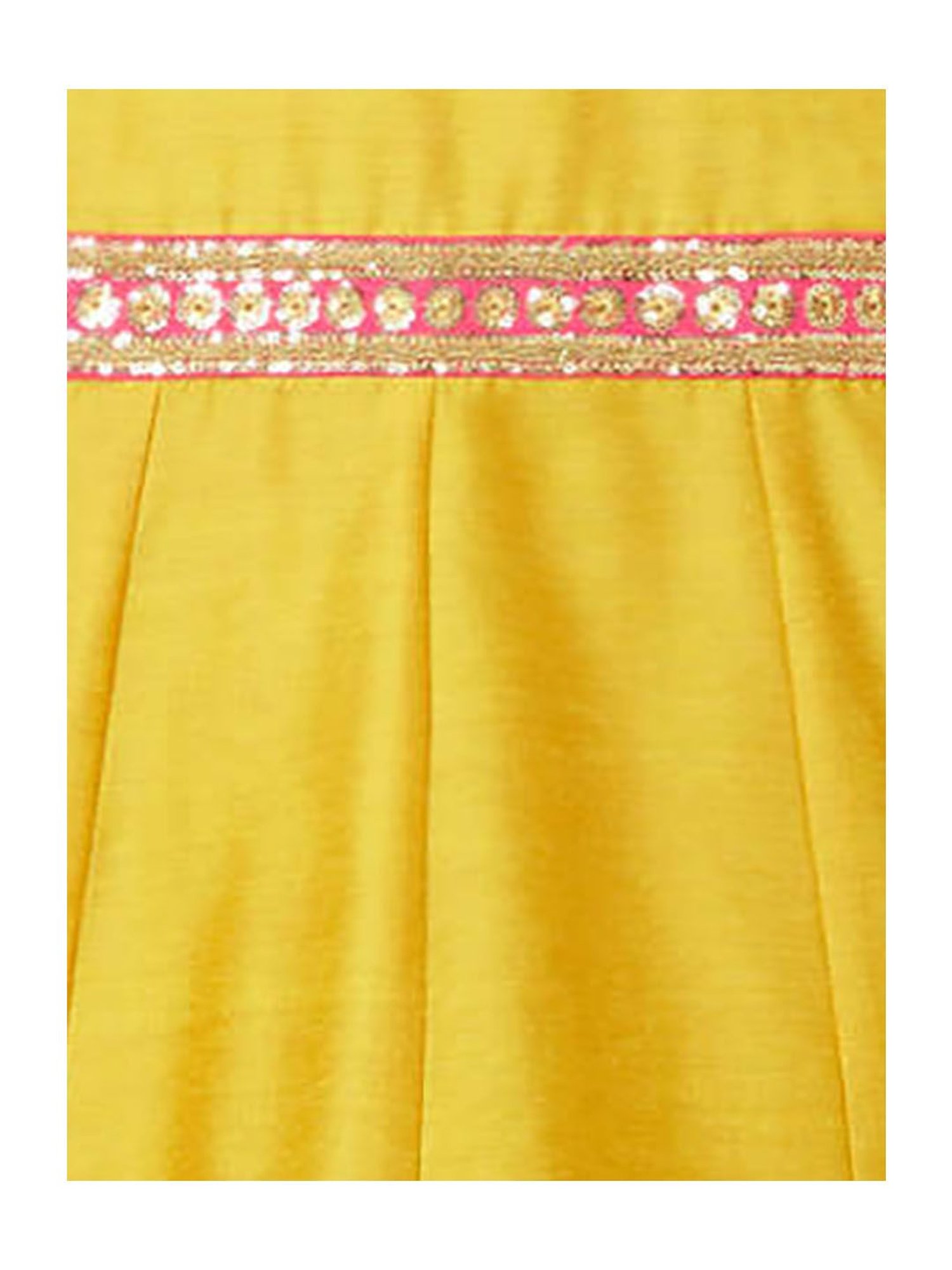 The Magic Wand Kids Mustard Embellished Dress