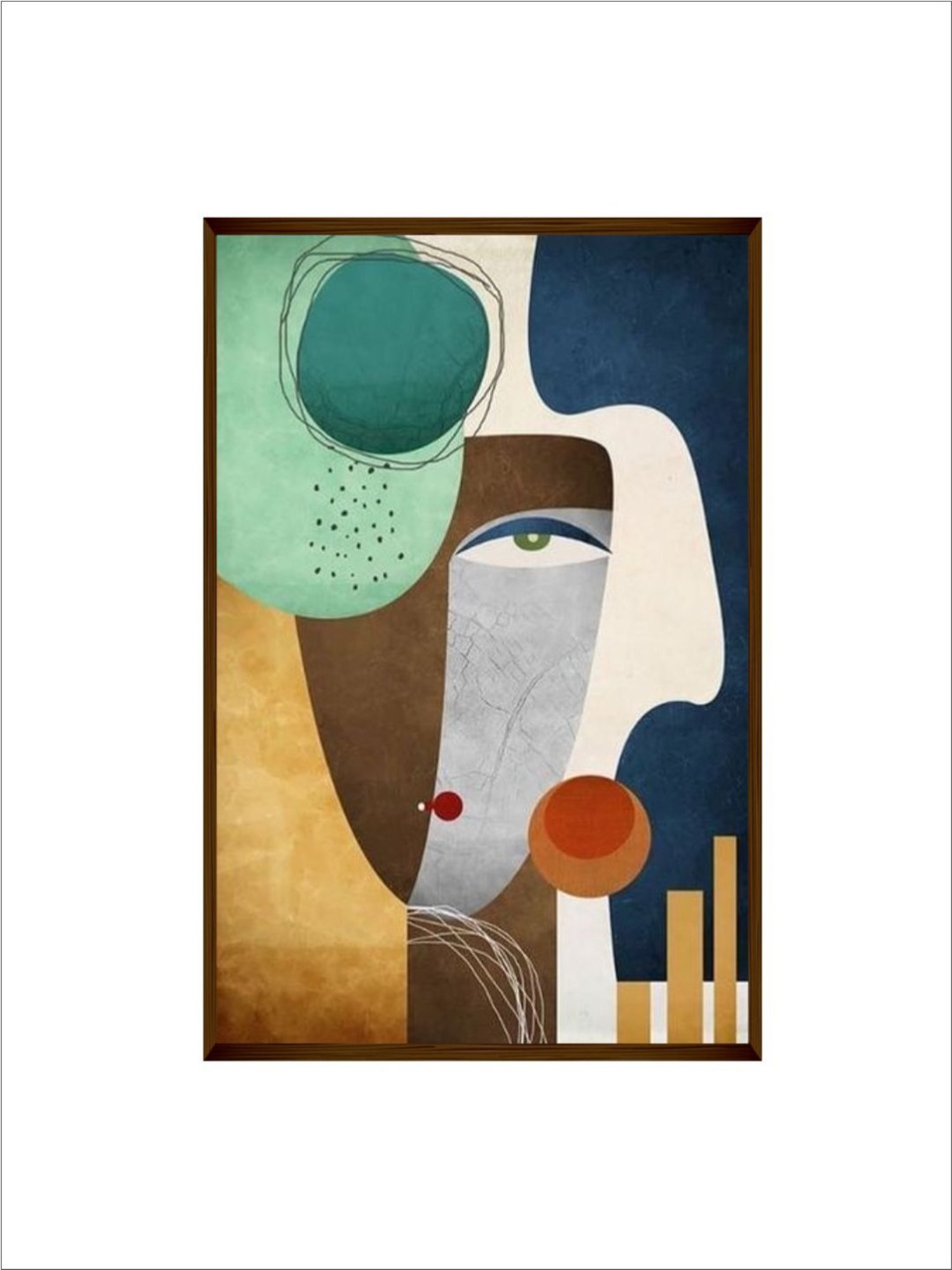 The Art House Abstract Multicolor Canvas Wall Painting