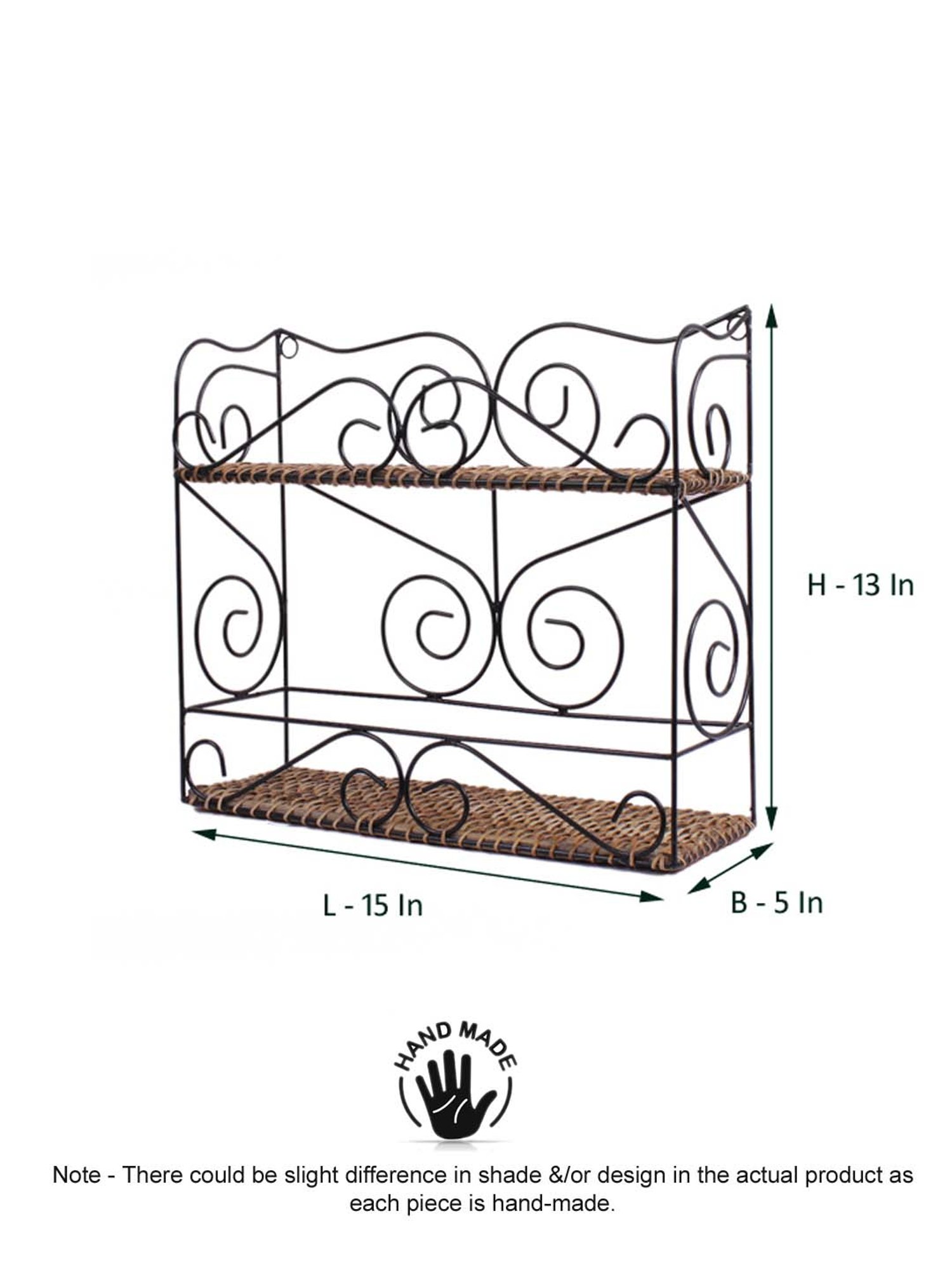 Art Street Black Mdf Jharokha Jali Square Hanging Ornaments Wall Art - Set of 4