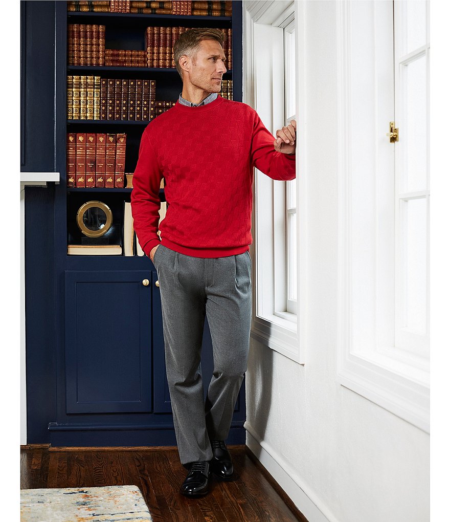 Daniel Cremieux Signature Solid Pleated Dress Pants