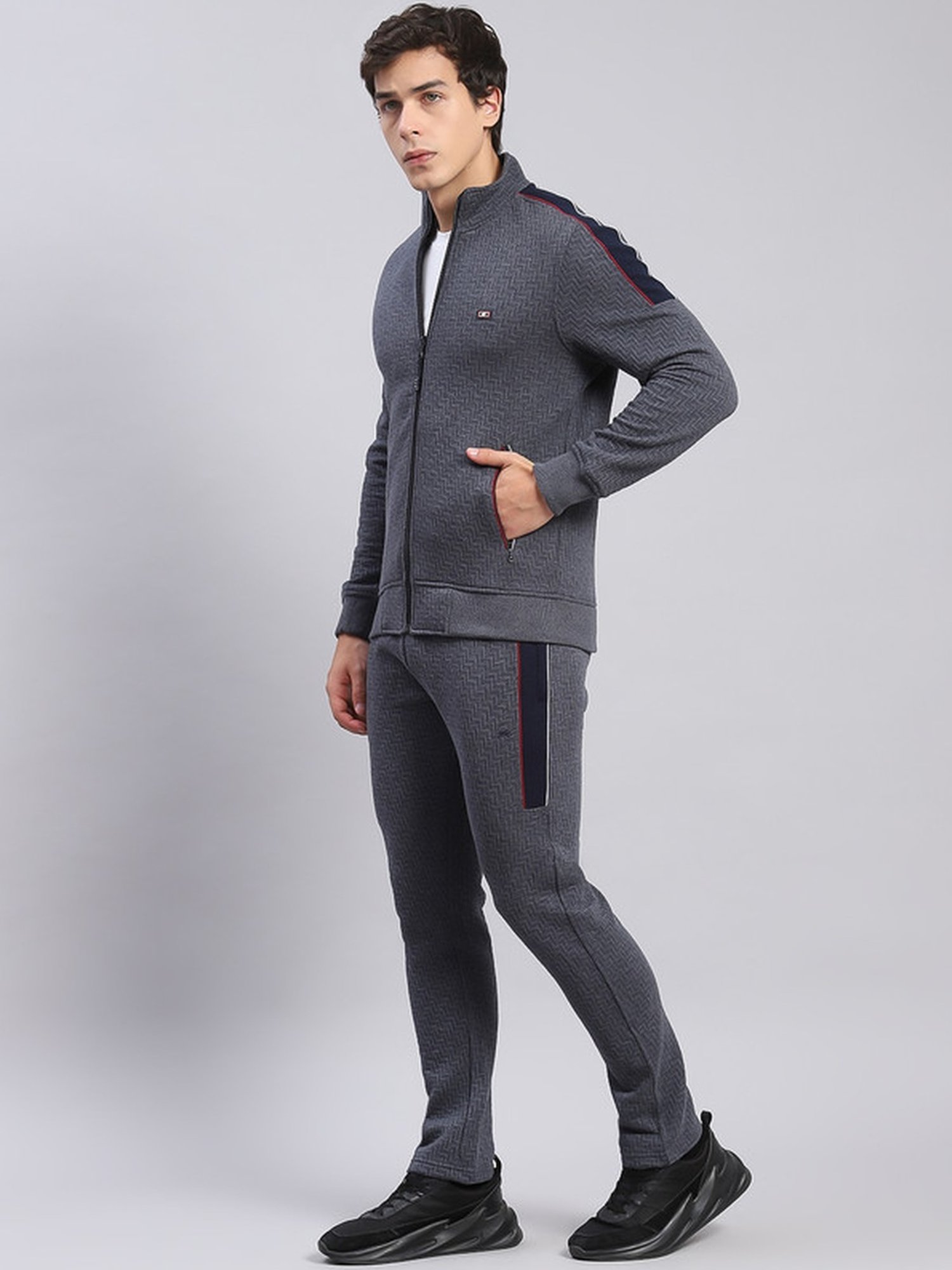 Rock.It Blue Regular Fit Printed TrackSuit