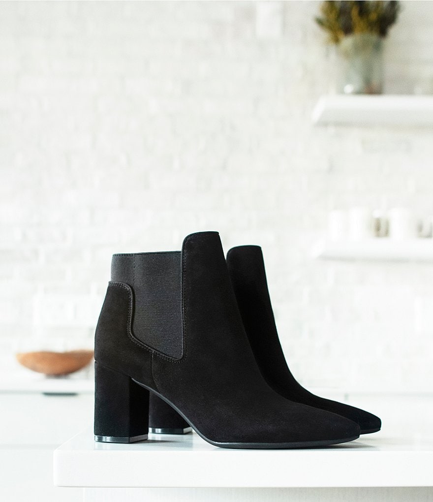 Preston & York Aggie Suede Block Heel Chelsea Booties
