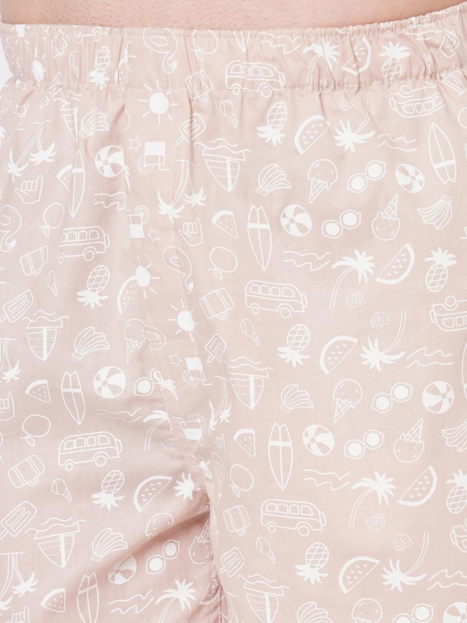 Fitz Peach Printed Cotton Boxers