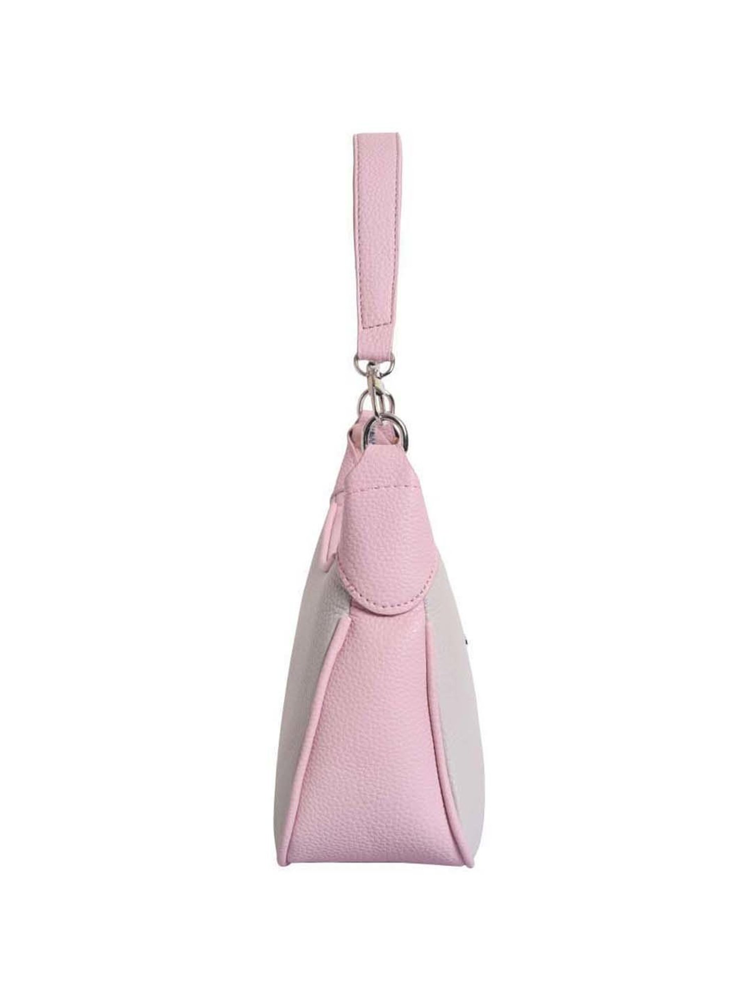 Lino Perros Pink Solid Medium Hobo Shoulder Bag