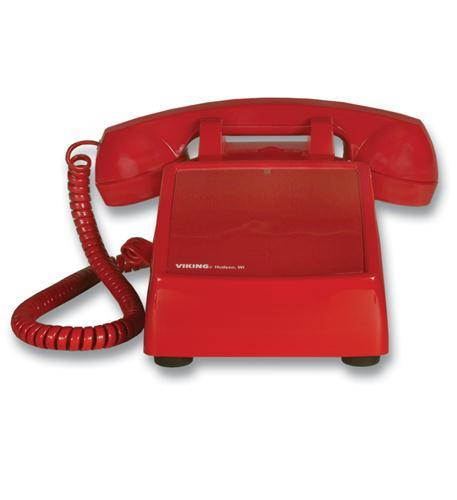 No Dial Desk Phone - Red - VK-K-1500P-D