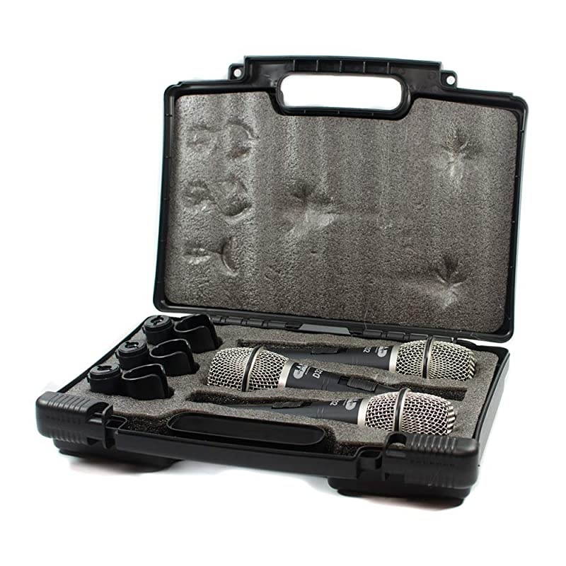 Audio Live D32 Supercardioid Dynamic Microphone with Silent Magnetic OnOff Switch 3Pack