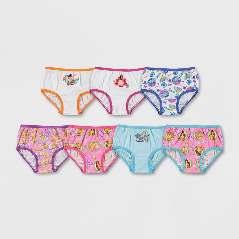 Toddler Girls' Disney Princess 7 Pack Underwear 2T-3T