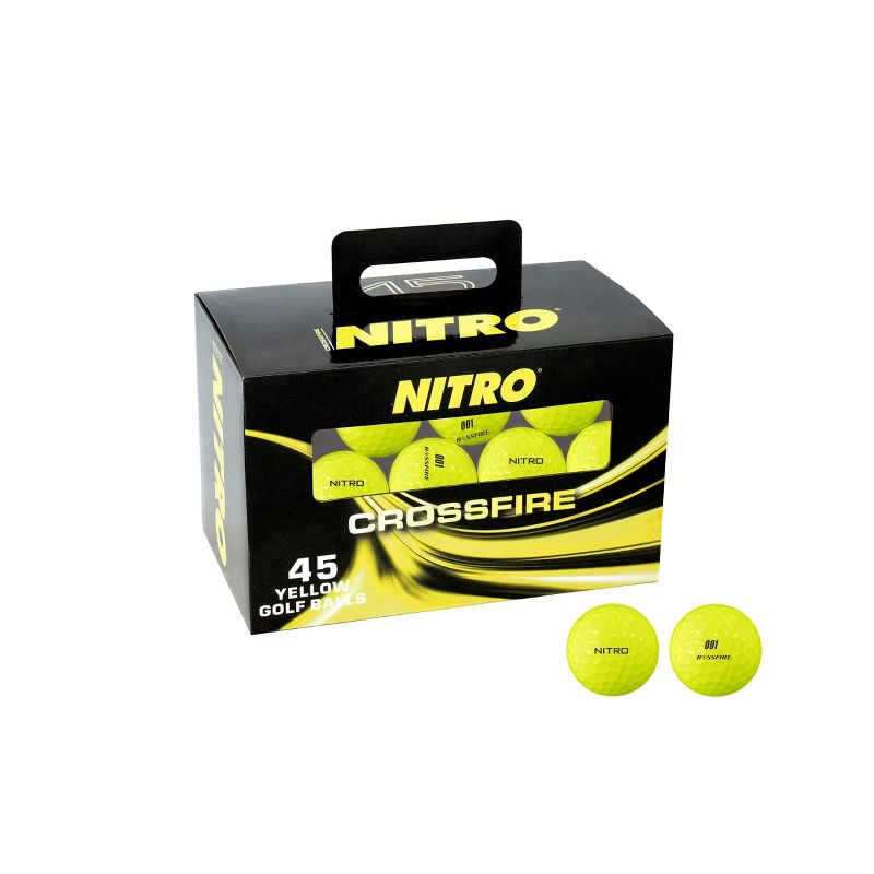 Nitro Golf Crossfire Golf Balls Yellow - 45pc