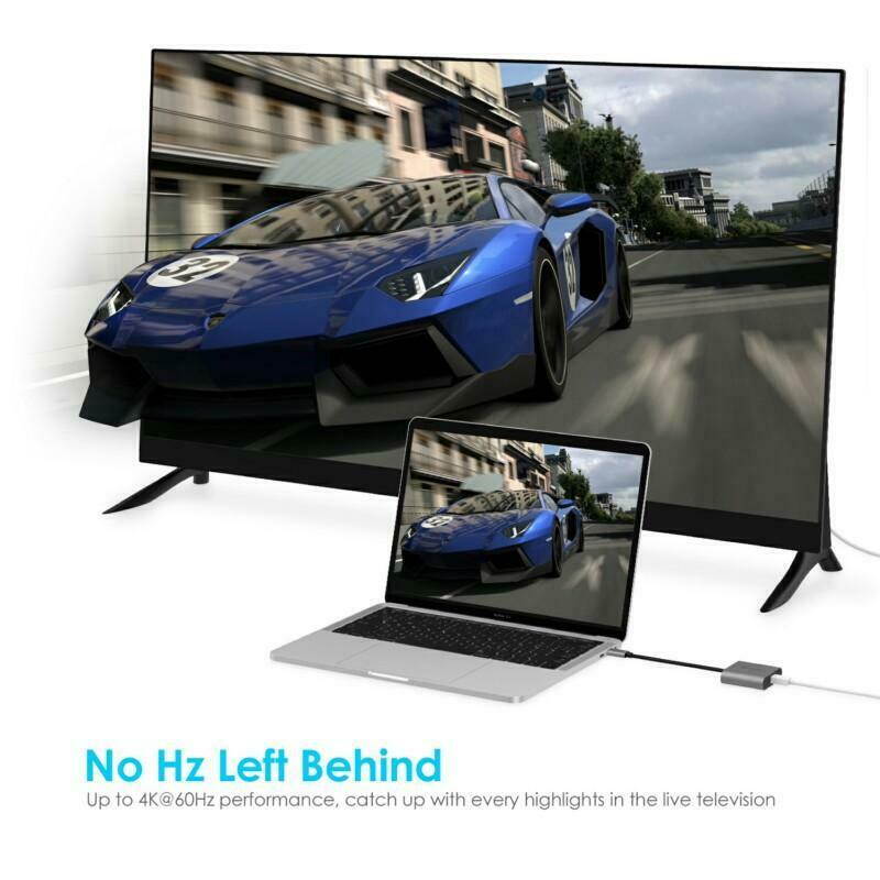 LENTION USB-C to Mini DisplayPort Adapter, USB 3.1 Type-C & Thunderbolt 3 Port Compatible